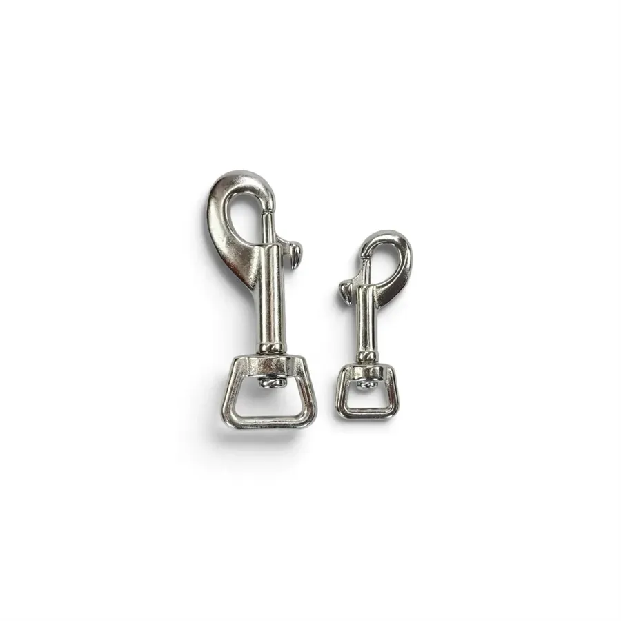 Toscani Moschettoni gancio inox AISI 316 girella 13-20 mm