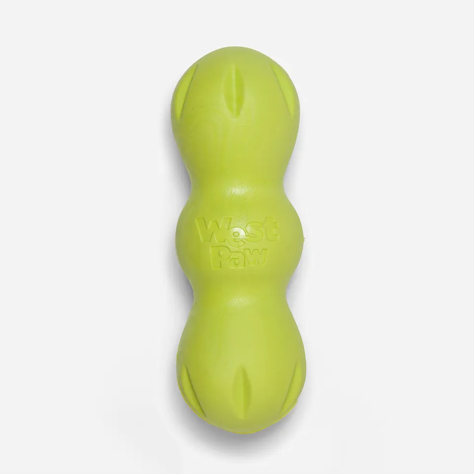West Paw Rumpus osso gioco cane verde plastica riciclata