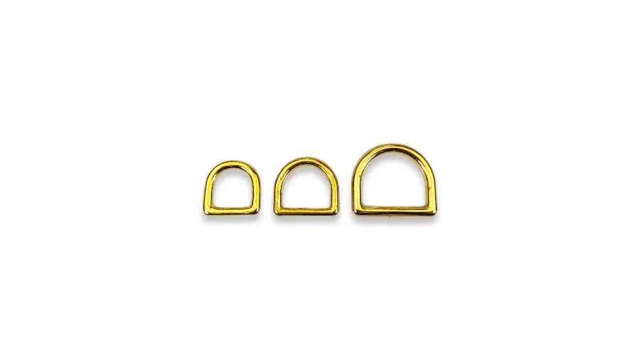 Toscani Anelli a D anello ottone oro 20mm