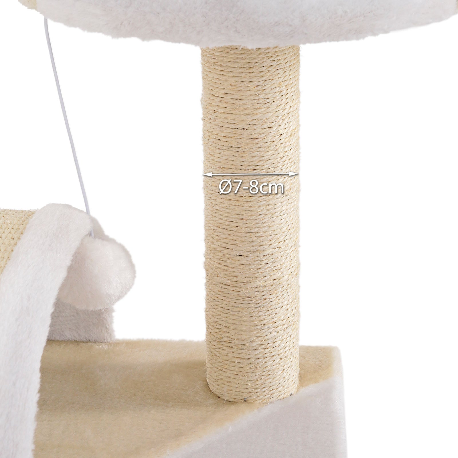 Lionto Katzenkratzbäume tiragraffi gatto 43 cm beige bianco