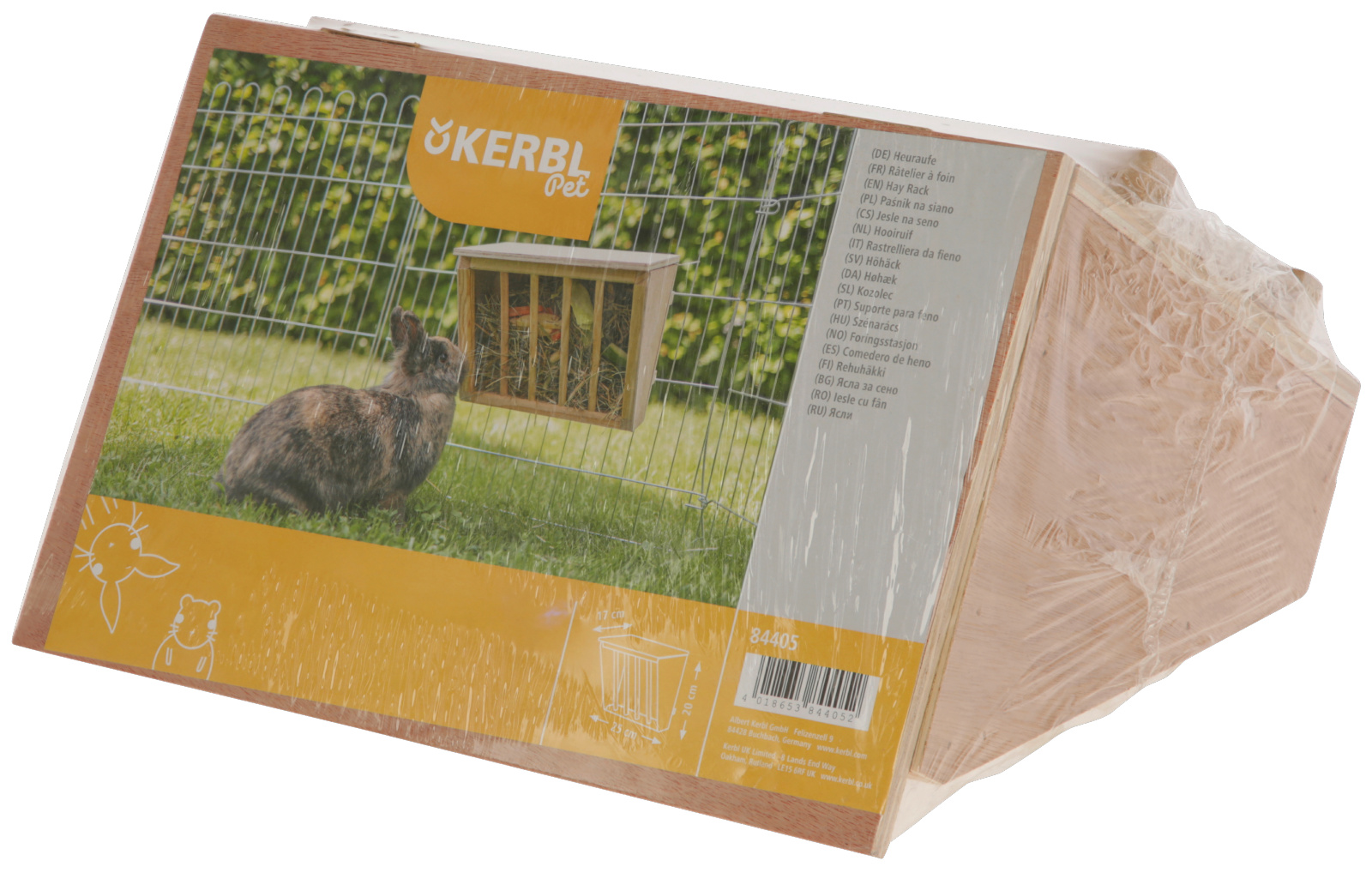 Kerbl Rastrelliera Fieno Legno 25x17x20 per Conigli