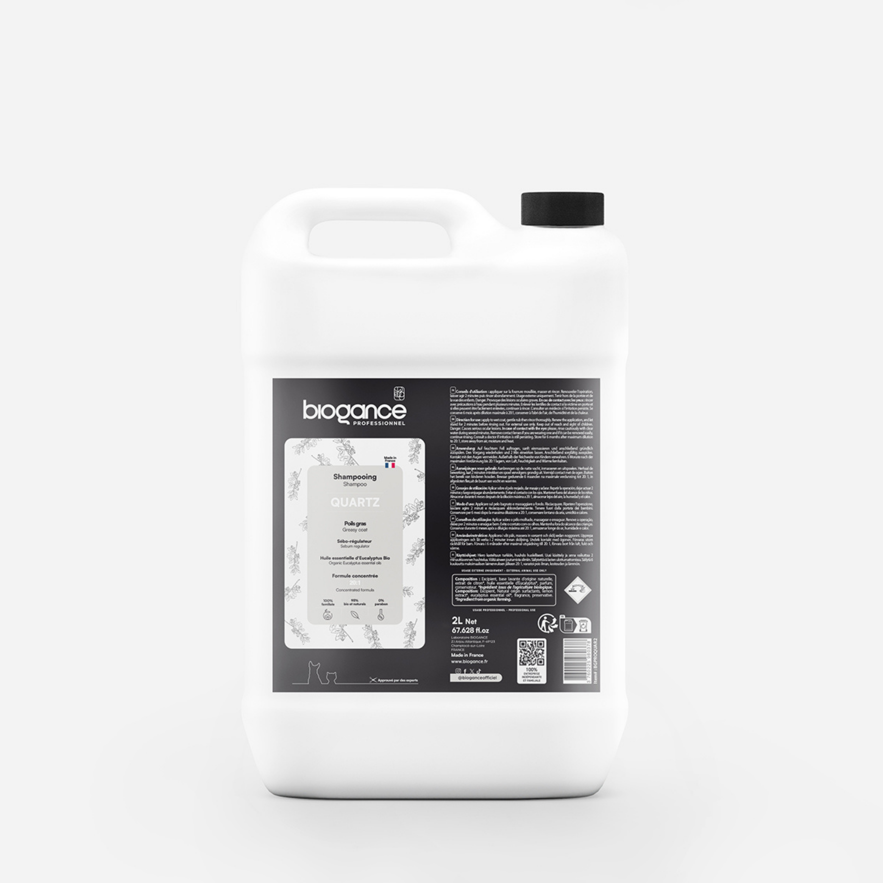 Biogance Quartz Pro shampoo sgrassante cane limone