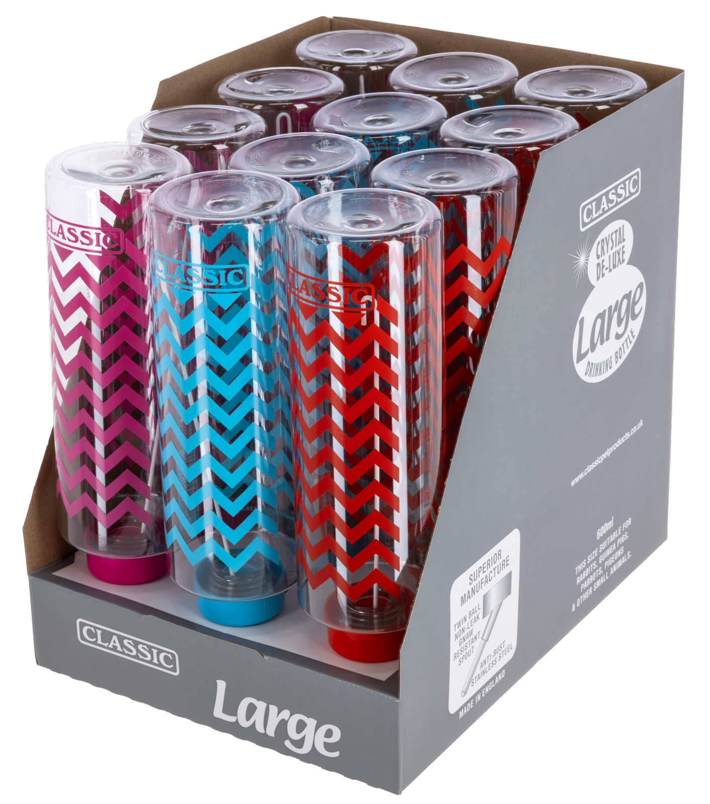 Kerbl Classic Zig-Zag Beverino Roditori Acciaio Antigoccia