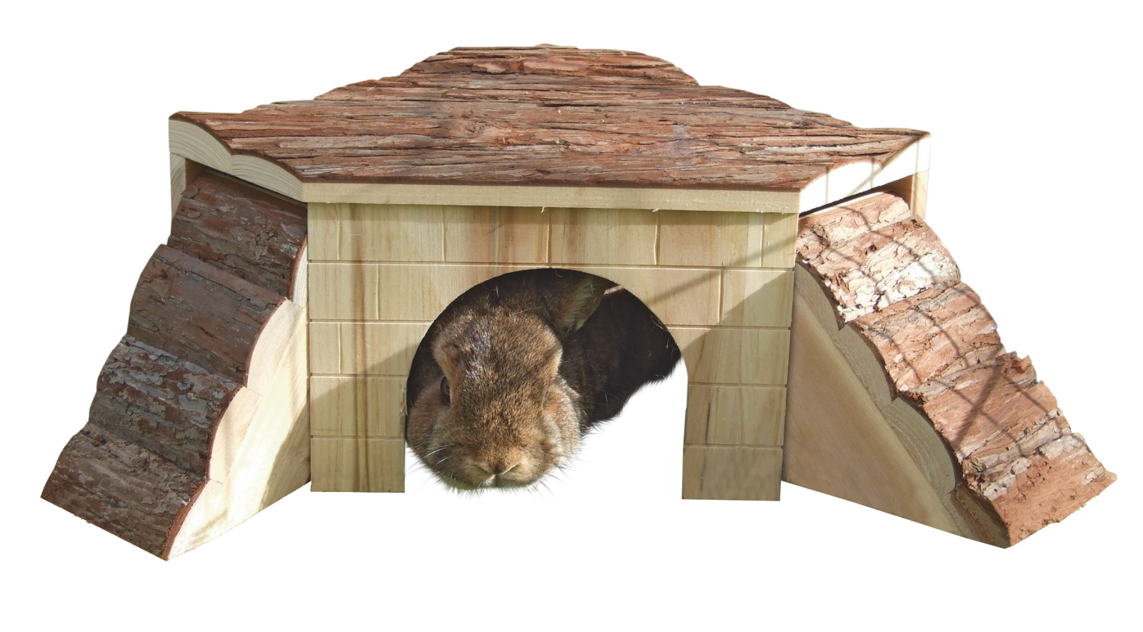 Kerbl Pet Rodent Cabin casetta legno roditori 2 rampe