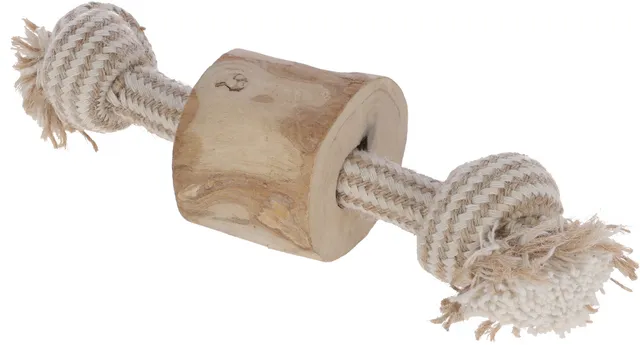 Kerbl Pet Dumbbell Coffee Wood giocattolo cane legno caffè