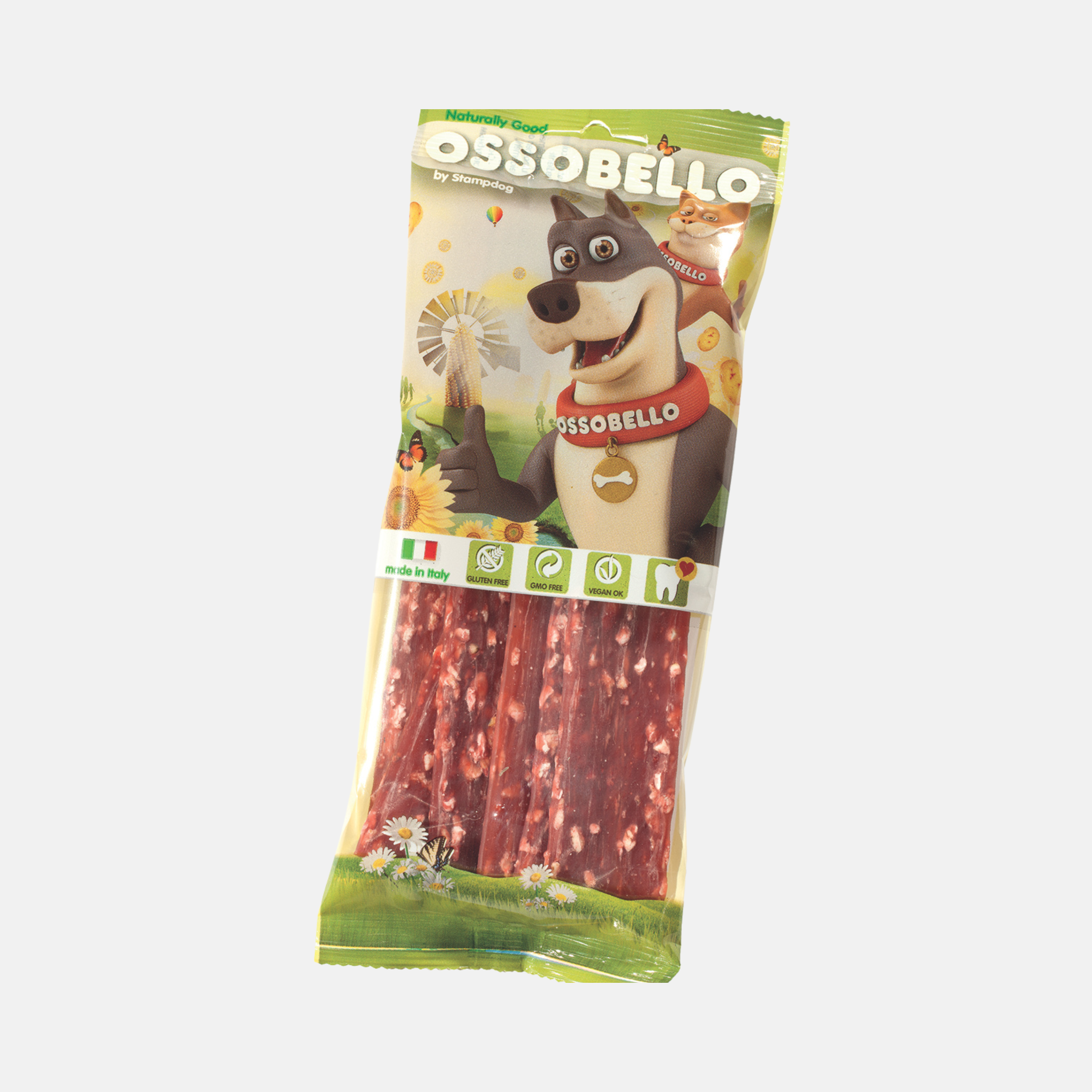 Ossobello Rice Strip snack cane al riso vegetale