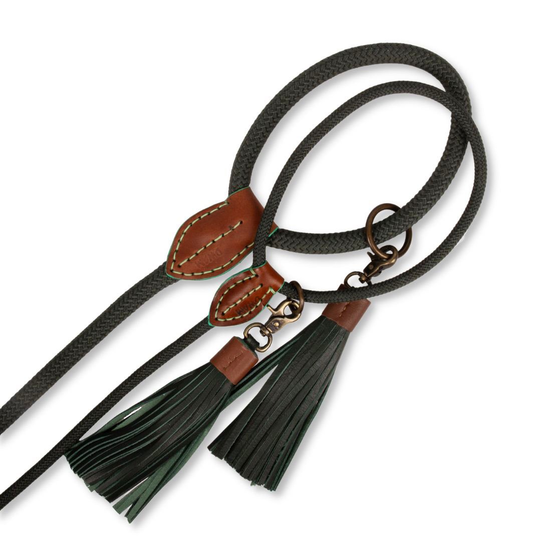Dog with a Mission Bowie Guinzaglio cane L verde 155 cm pelle