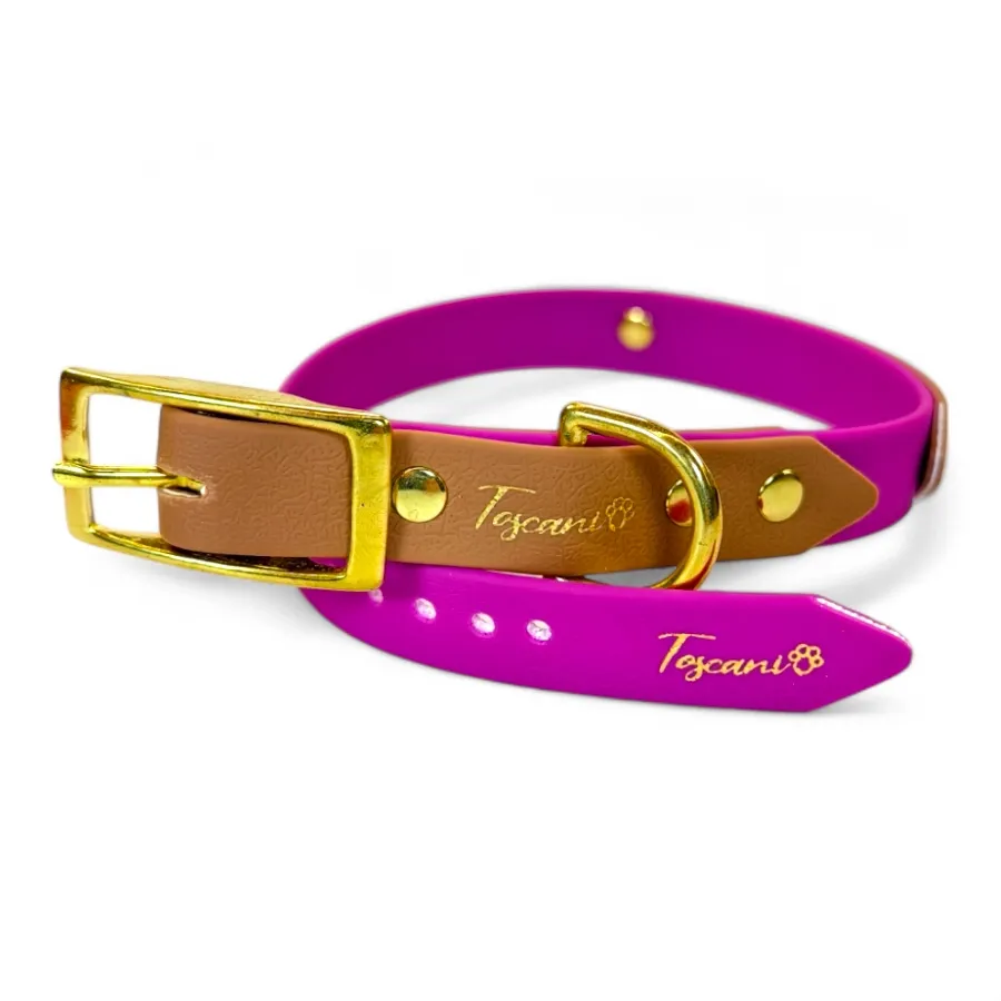 Toscani Waterproof Collare Bicolore per Cani Personalizzato
