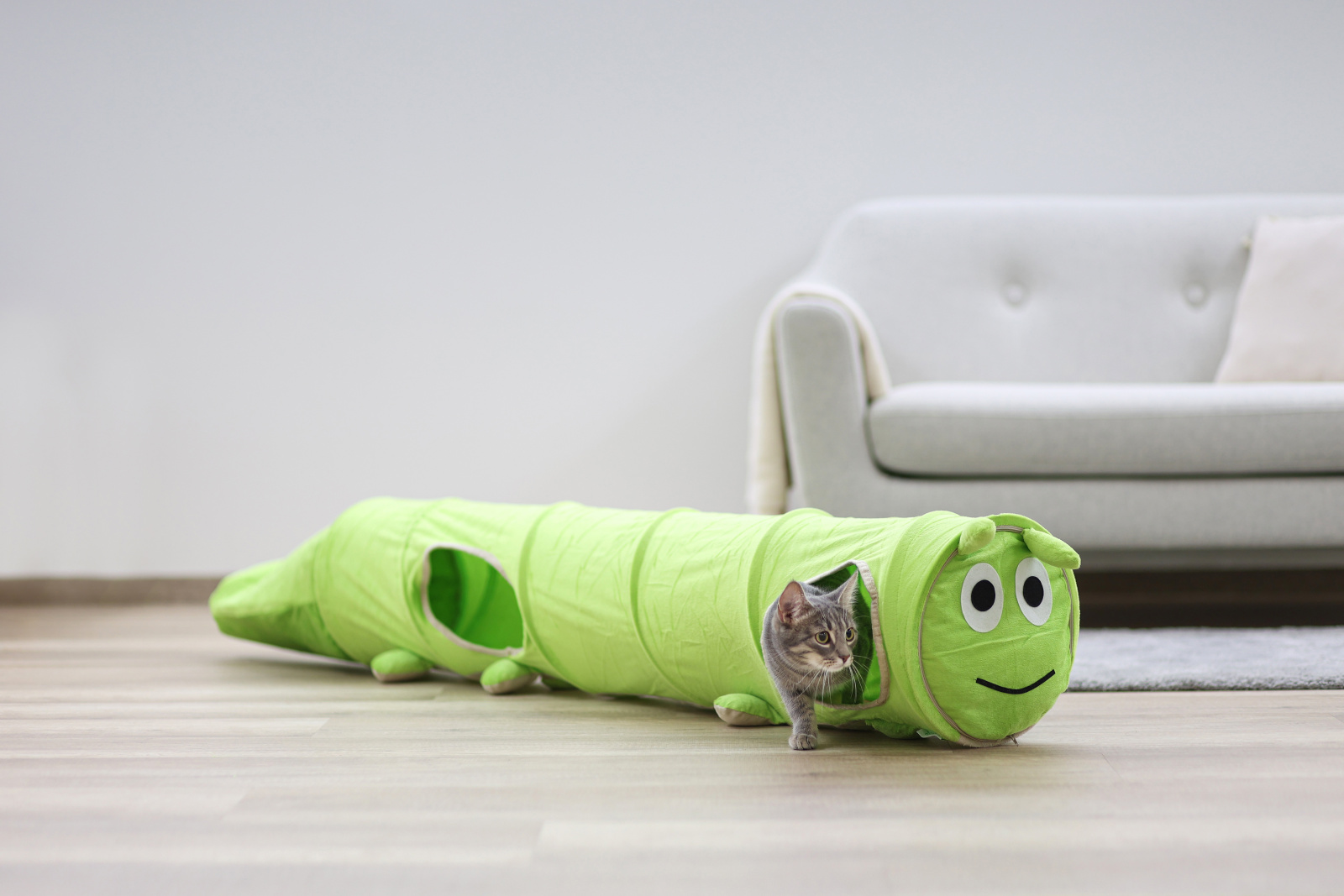 Kerbl Pet Raupe tunnel gatto bruco peluche 170 cm pieghevole