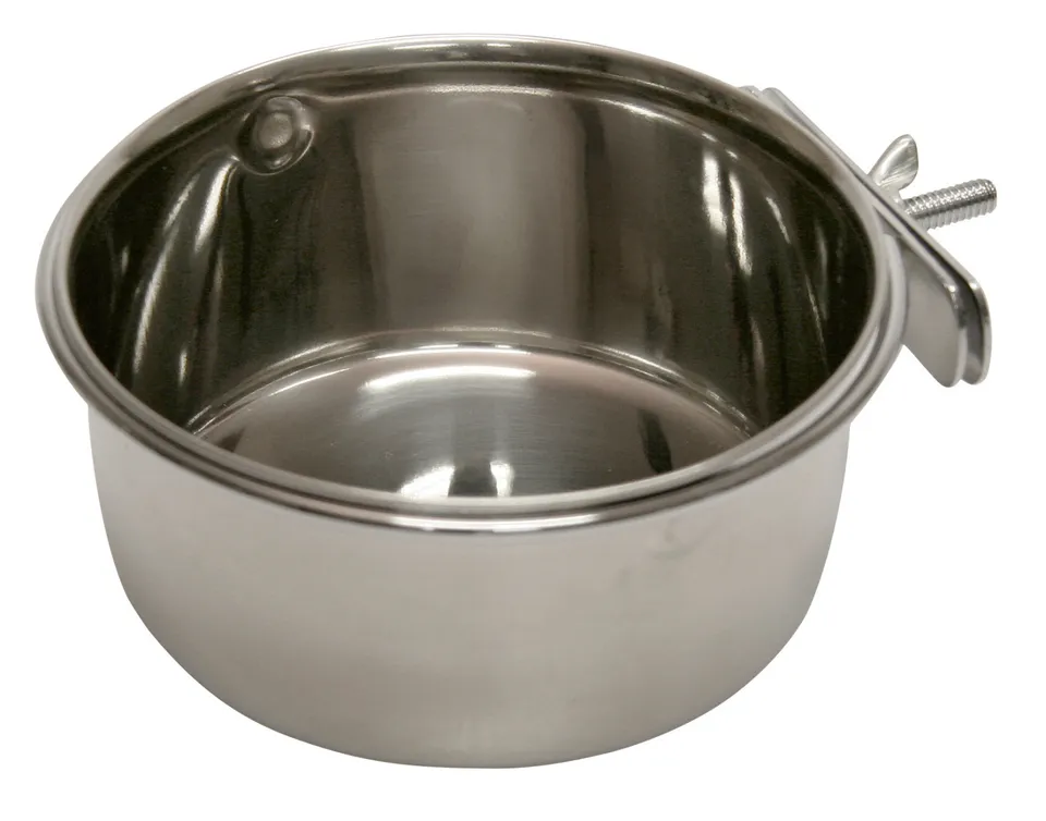 Kerbl Pet Ciotola Inox da Gabbia per Roditori con Vite