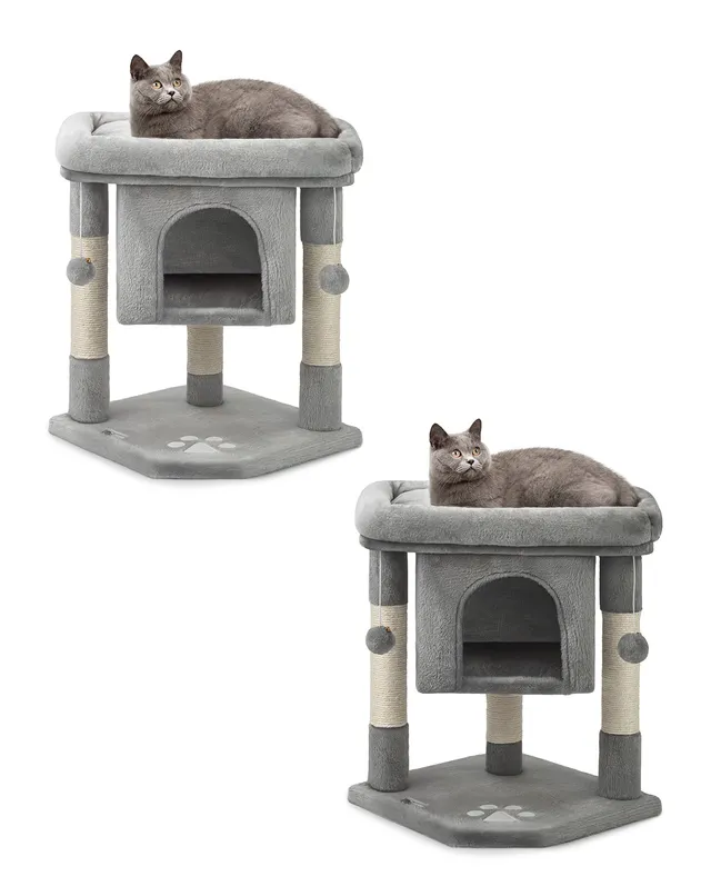 Lionto Katzenkratzbäume tiragraffi 60 cm grigio chiaro