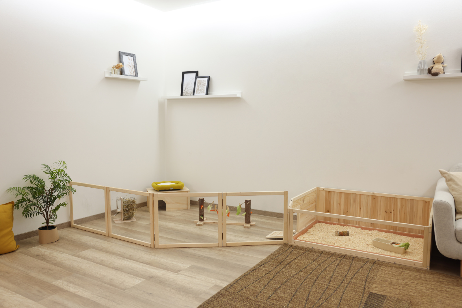 Kerbl Pet Room Divider recinto interno plexiglass roditori
