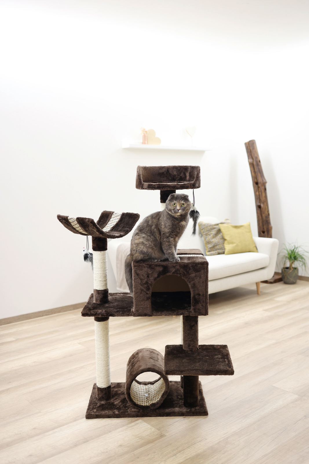 Kerbl Pet Cat Scratch Safari Big albero tiragraffi con cuccia
