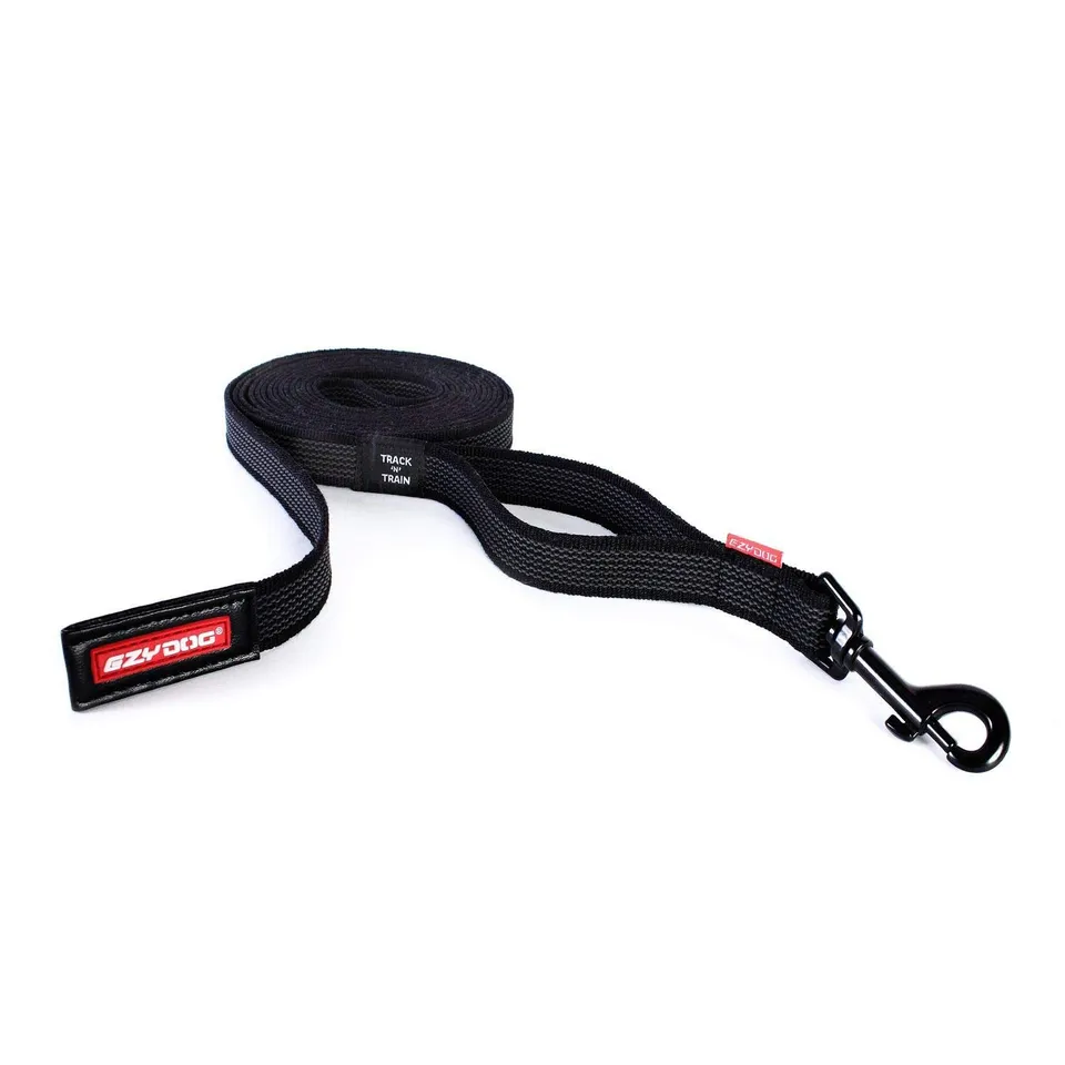 EzyDog Track n Train guinzaglio cane 5 m nero grip