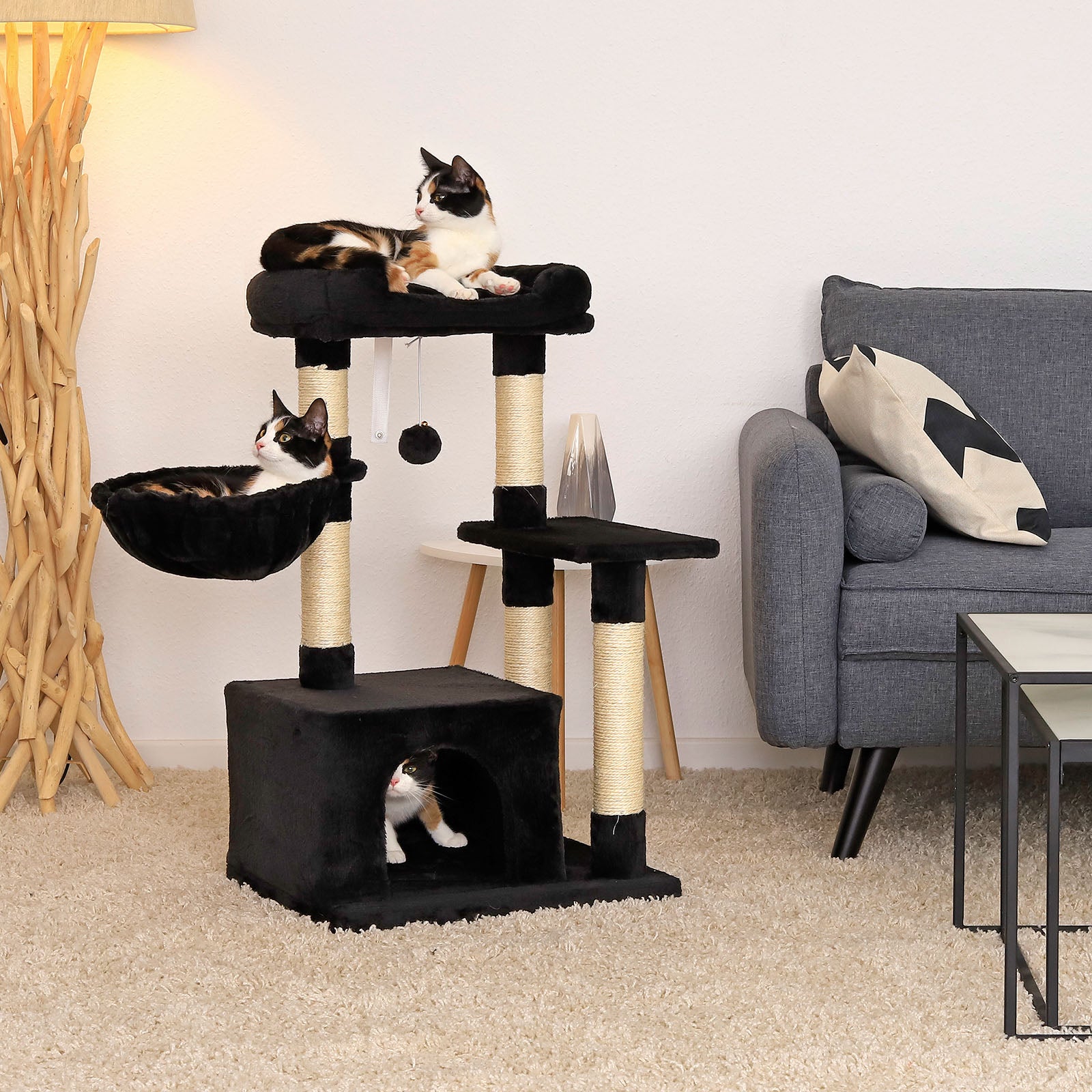 Lionto Tiragraffi 85 cm Albero per Gatti Beige con Sisal