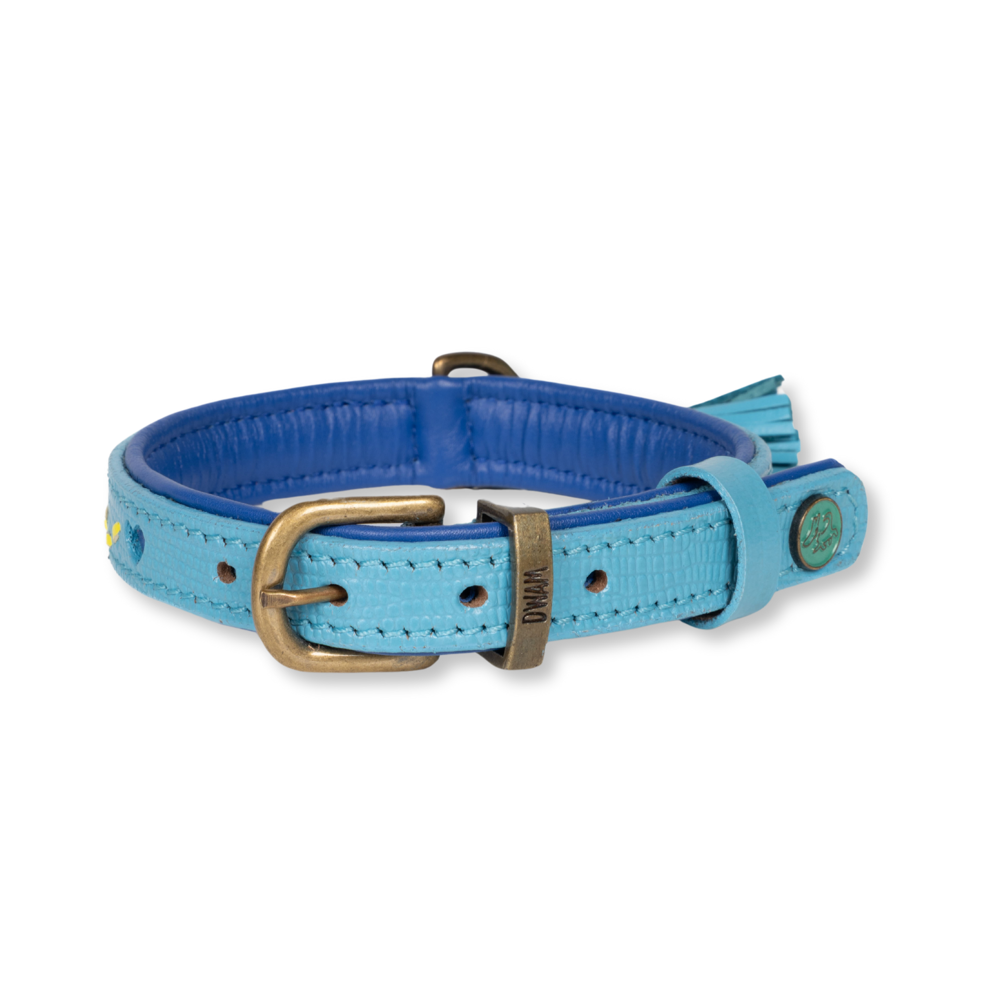 Dog with a Mission Sky collare S azzurro cuori 30-33 cm