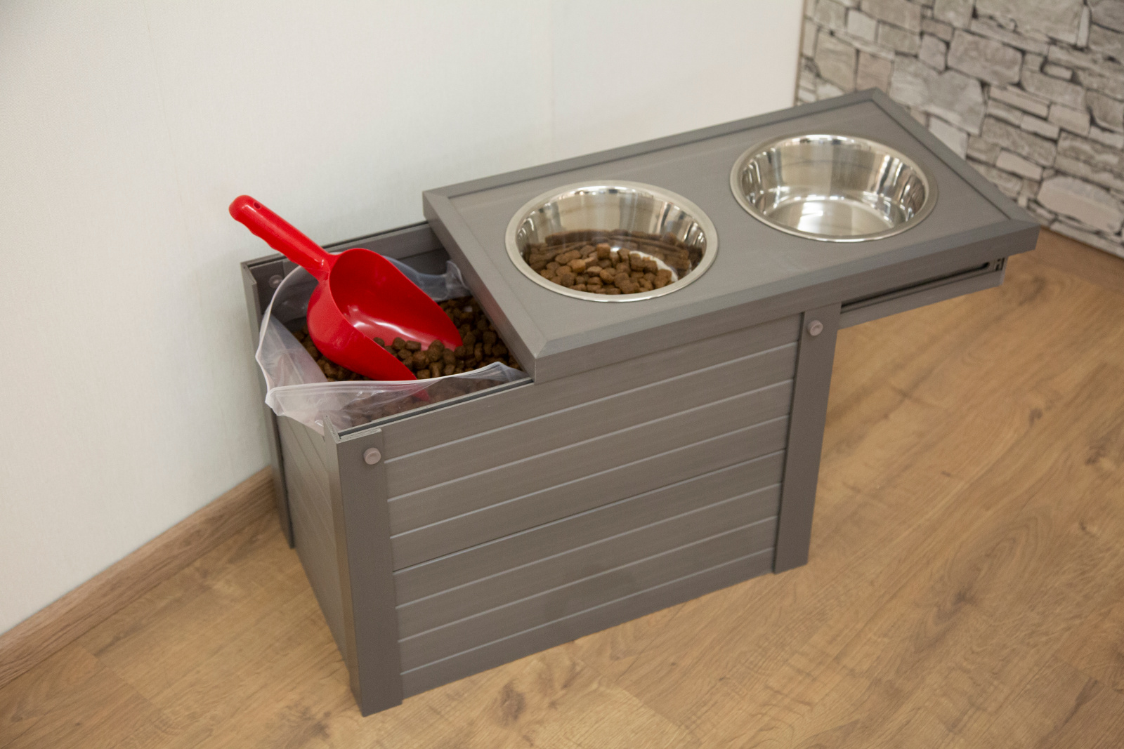 Kerbl Pet Feed and Drink Bar ciotola cane acciaio 30 L
