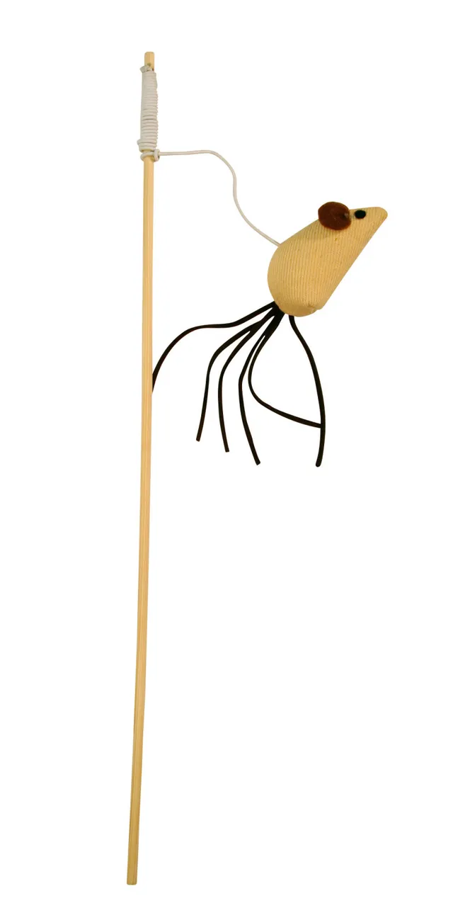 Kerbl Pet Cat Toy Canna da Pesca Maus Nature Topo