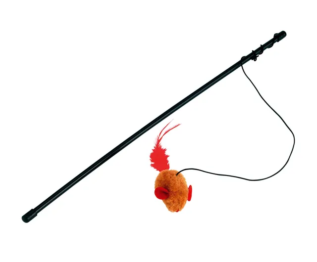 Kerbl Pet Maus canna da pesca gatto gioco topo interattivo