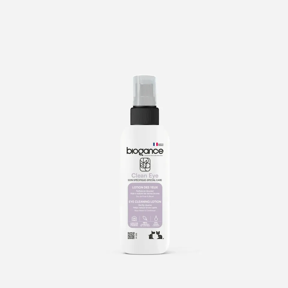 Biogance Clean Eye lozione occhi cane gatto rosa fiordaliso