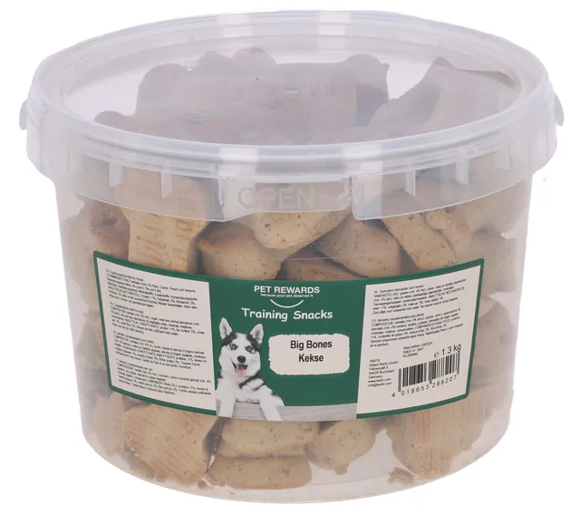Kerbl Dog Chewing Pet Rewards Big Bone Biscotti Agnello Secchiello