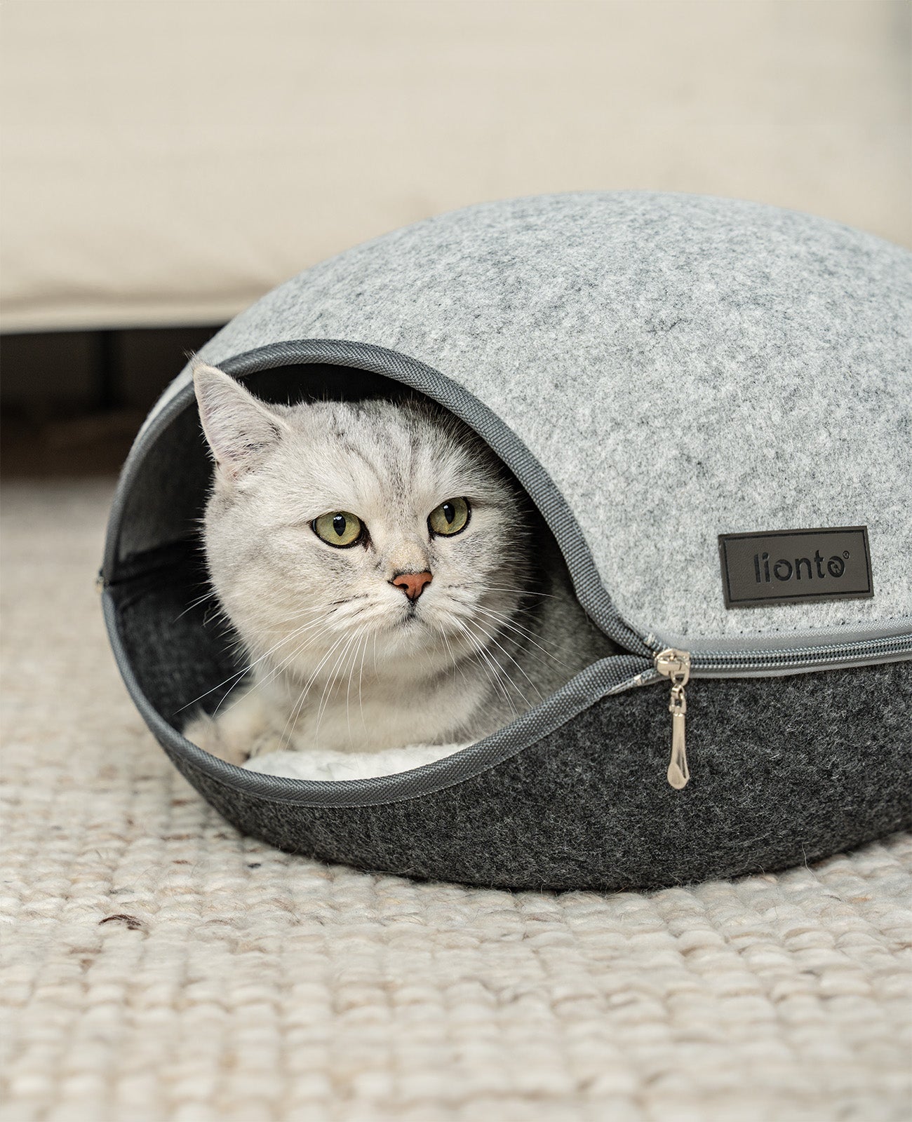Lionto Katzenbettchen cuccia grotta gatto feltro cuscino