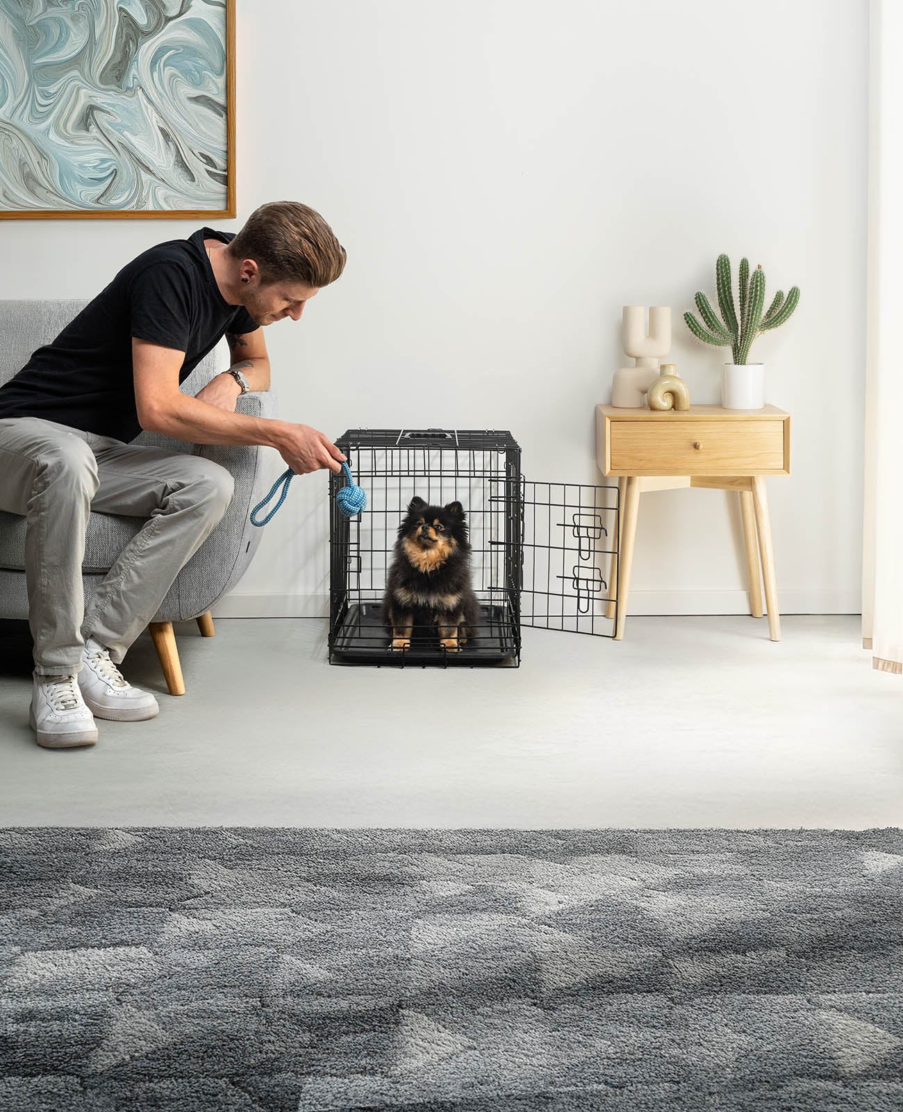 Lionto Hundetransportboxen gabbia cane 122x76x81 cm metallo