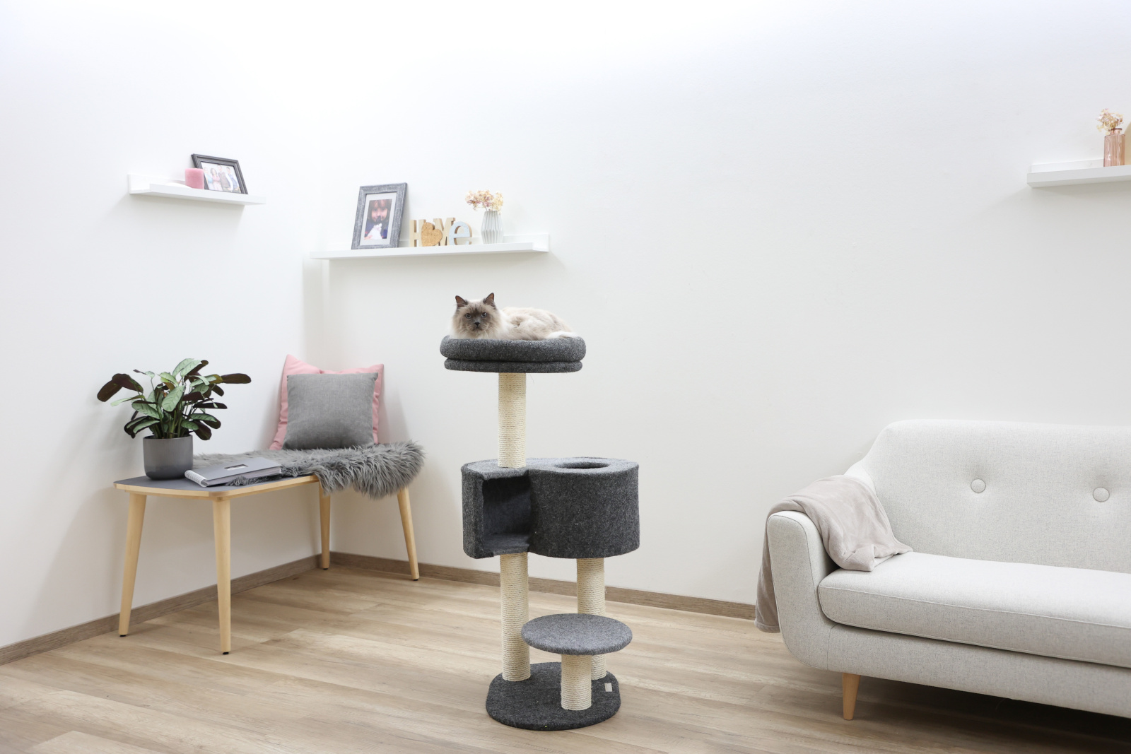 Kerbl Pet Fridolin albero tiragraffi gatto feltro cuccia