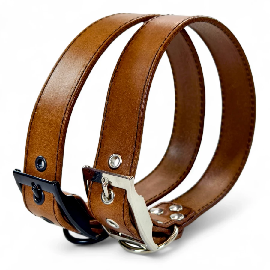 Toscani Cuoio PRO collare cuoio cani taglia grande 3 cm