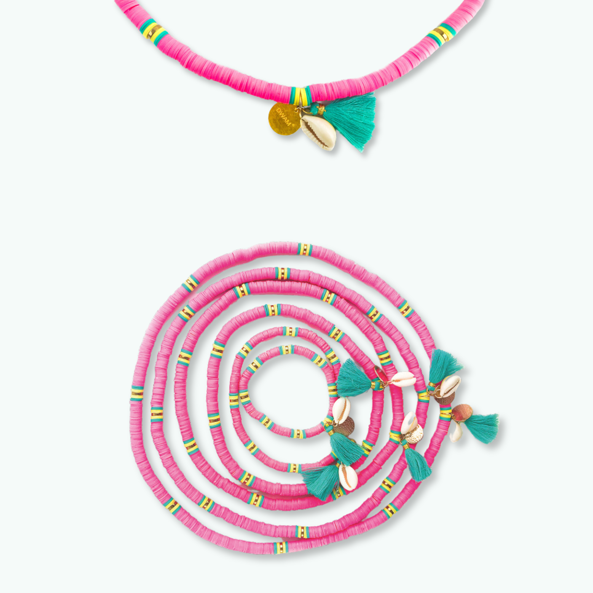 Dog with a Mission Bondi Beach collana cane XL rosa fino 60 cm