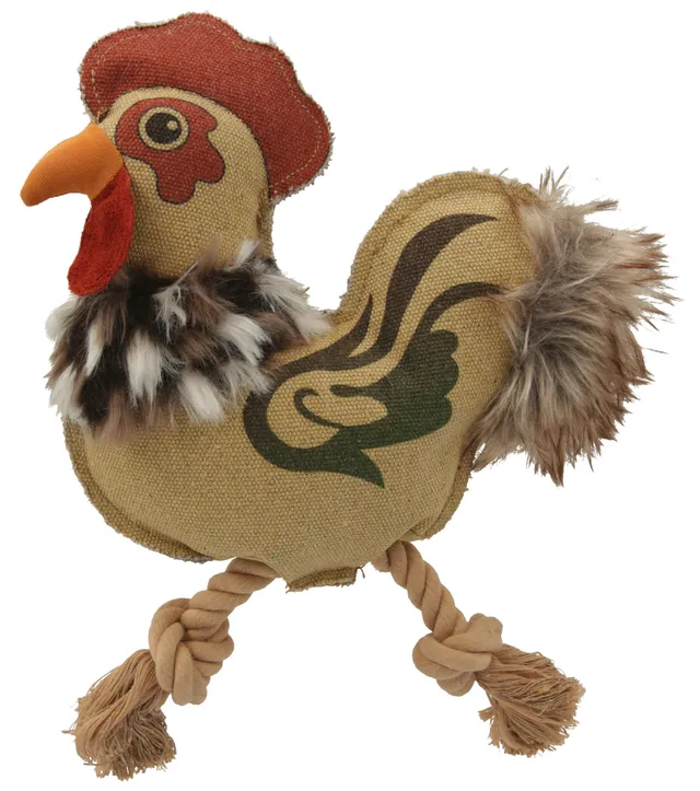 Kerbl Pet Karl Giocattolo Gallo per Cani Corda Cotone Peluche