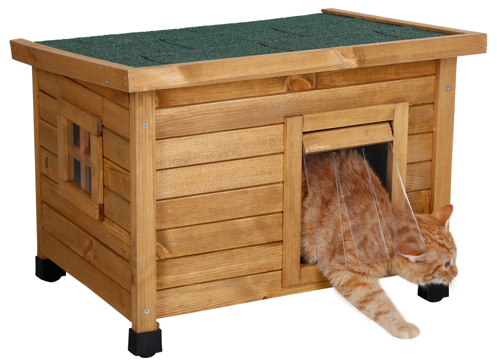Kerbl Pet Cat House Rustica casetta gatto esterno legno