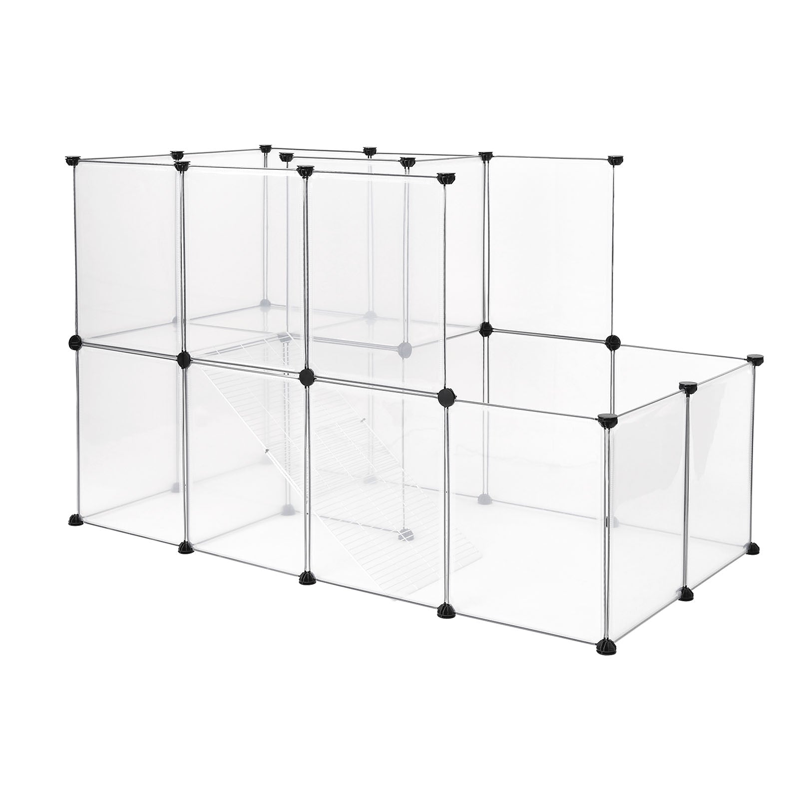 Lionto Kleintiergehege recinto plastica 2 piani 147x75 cm