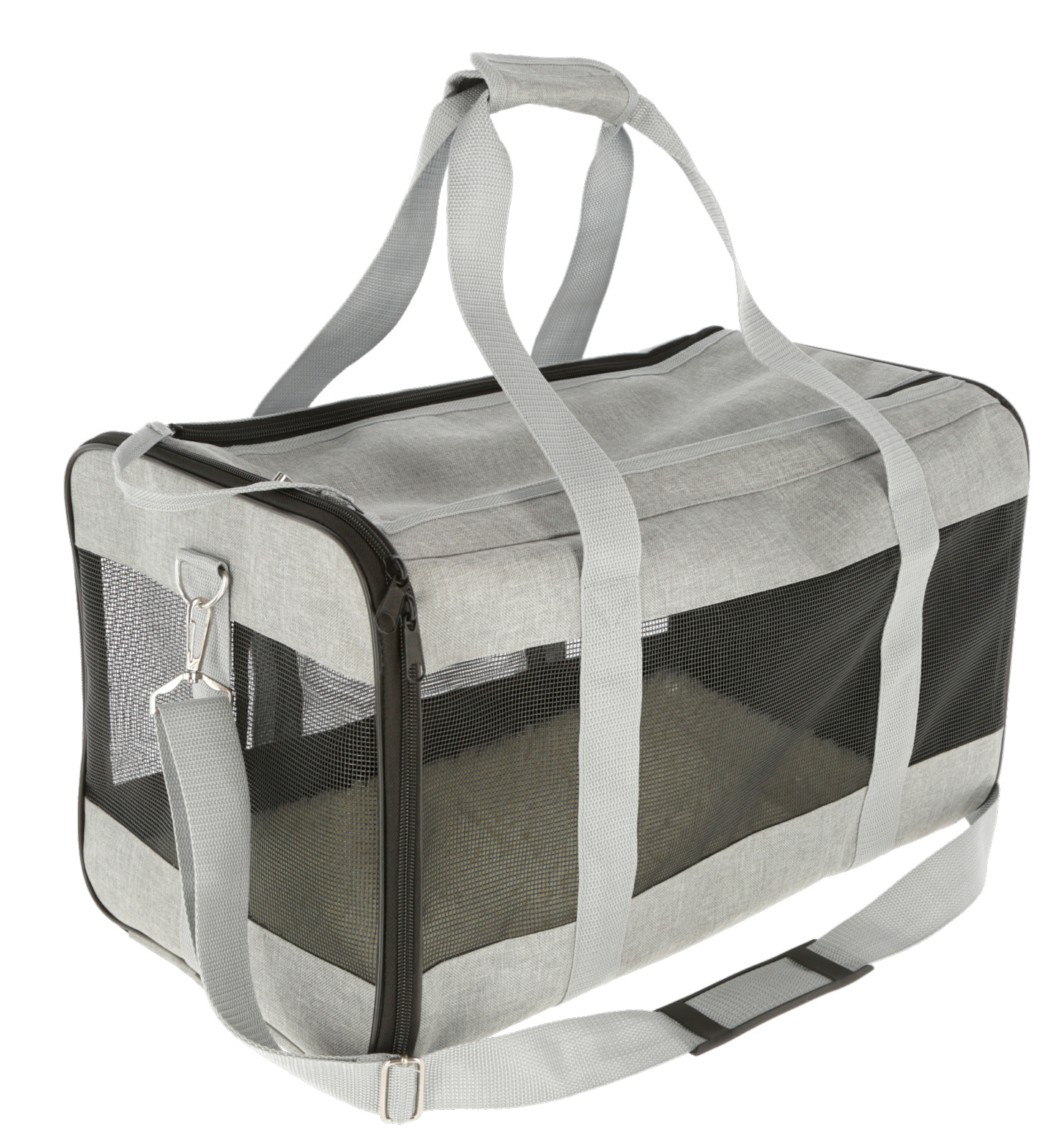 Kerbl Casual Bag borsa trasporto cane rete tracolla base rigida