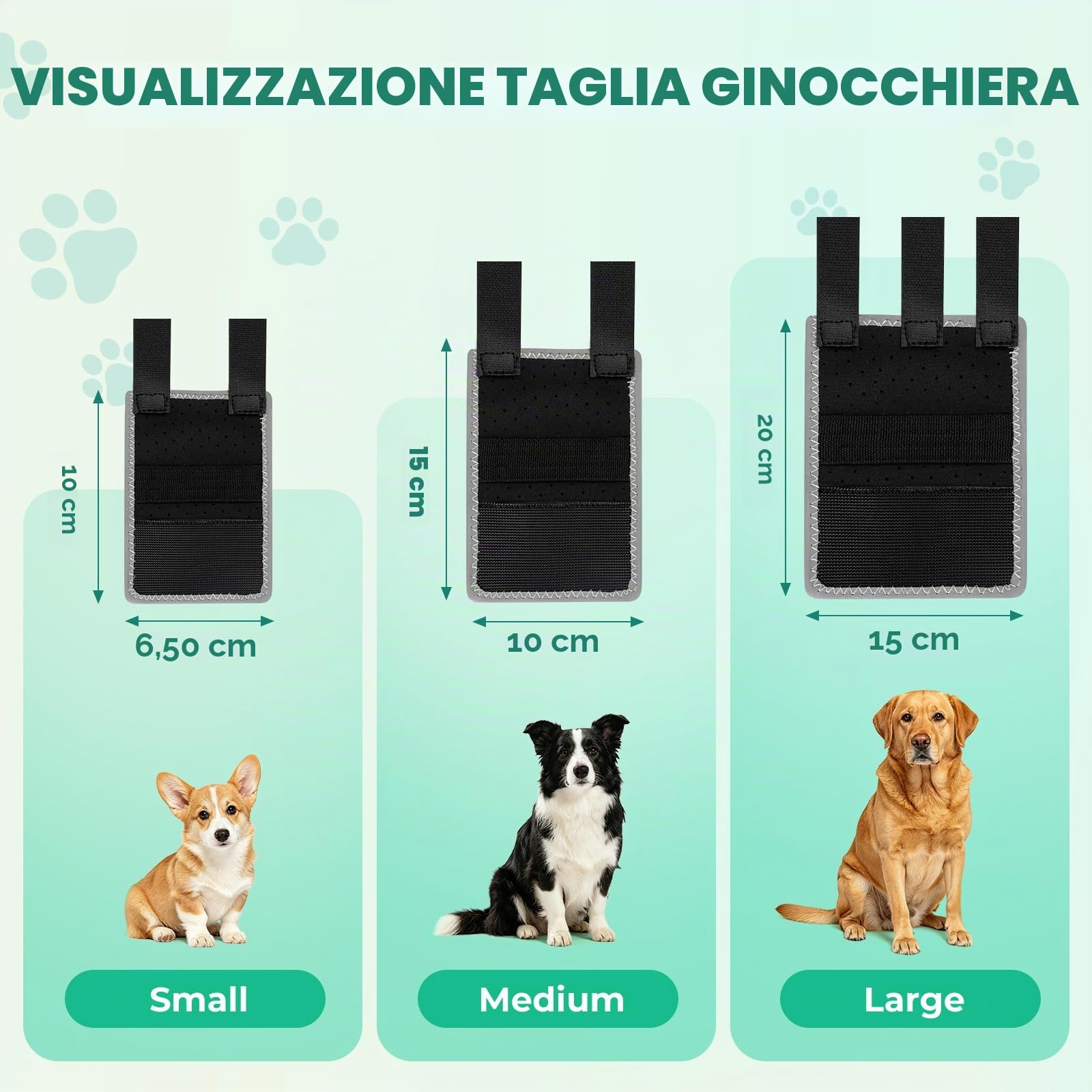 Ohcozzy Ginocchiere per Cani S 2 pezzi anti-leccamento