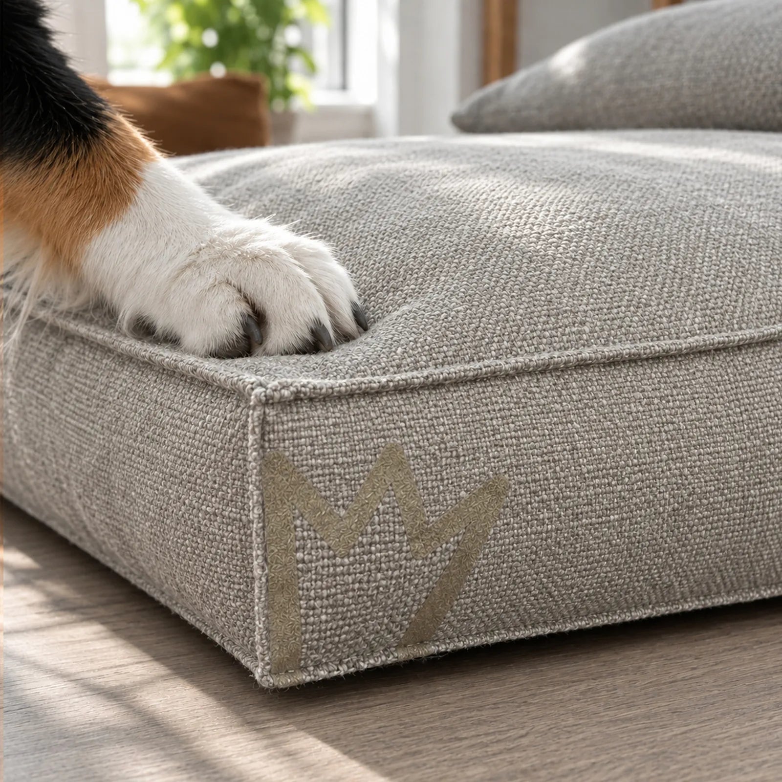 Rudelkönig Sluma cuccia cane memory foam beige con cuscino M