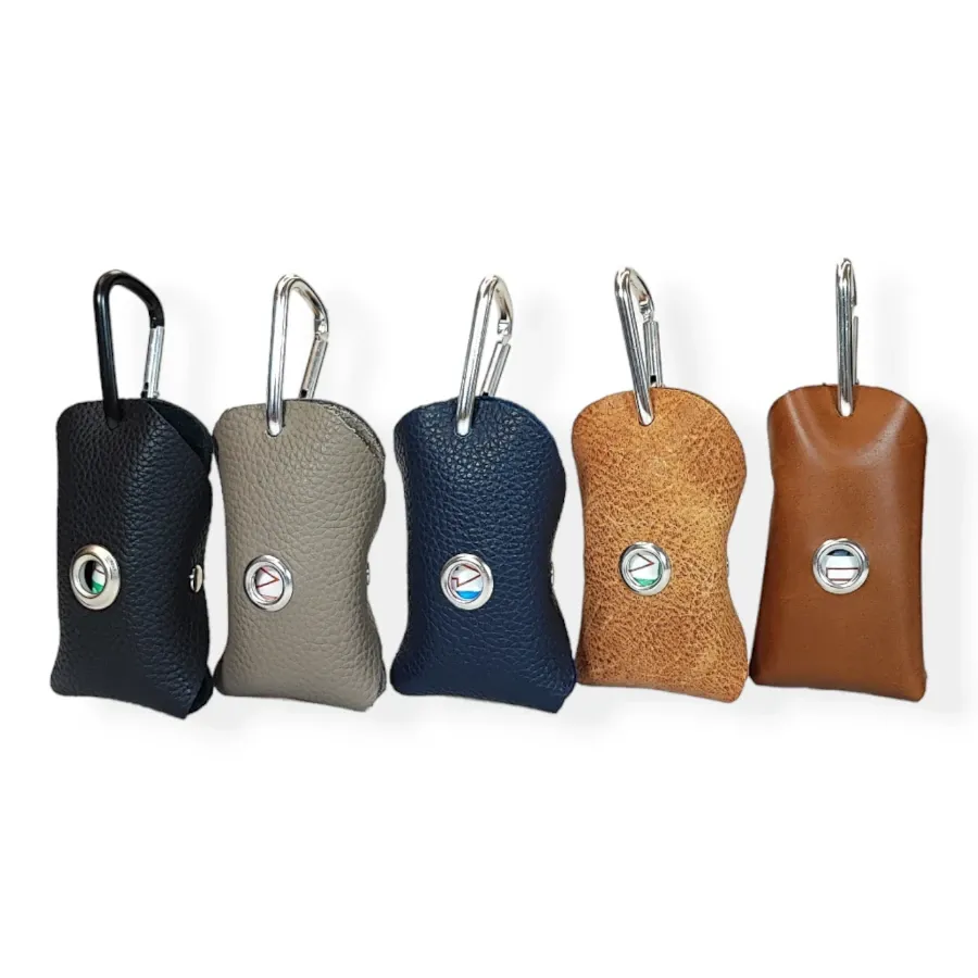 Toscani Gadget porta sacchetti cani in pelle bovina con moschettone