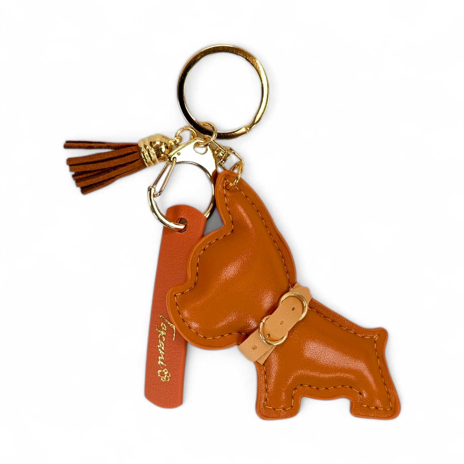 Toscani Gadget portachiavi cagnolino ecopelle mattone