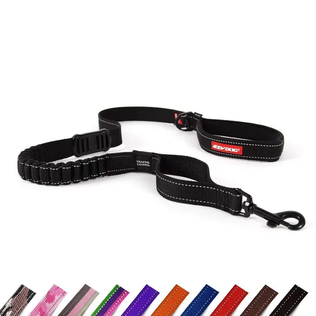 EzyDog Dog Leashes Zero Shock Guinzaglio Cane 1.2m Nero