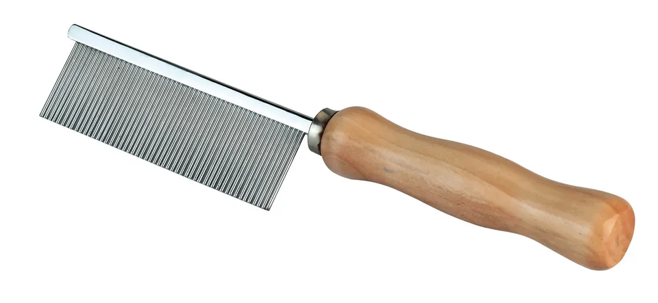 Kerbl Pet Fur Comb pettine cane manico legno