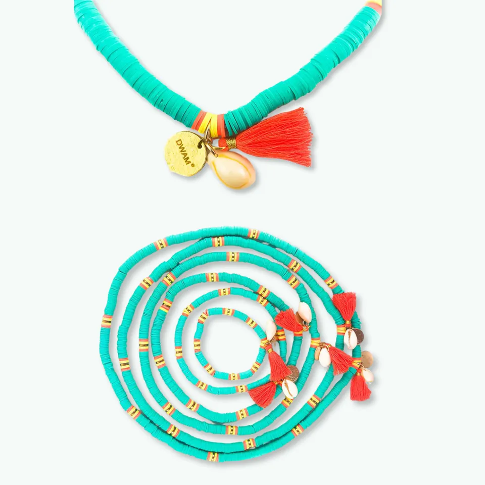 Dog with a Mission Coco Beach Collana Cane XL Turchese 60cm