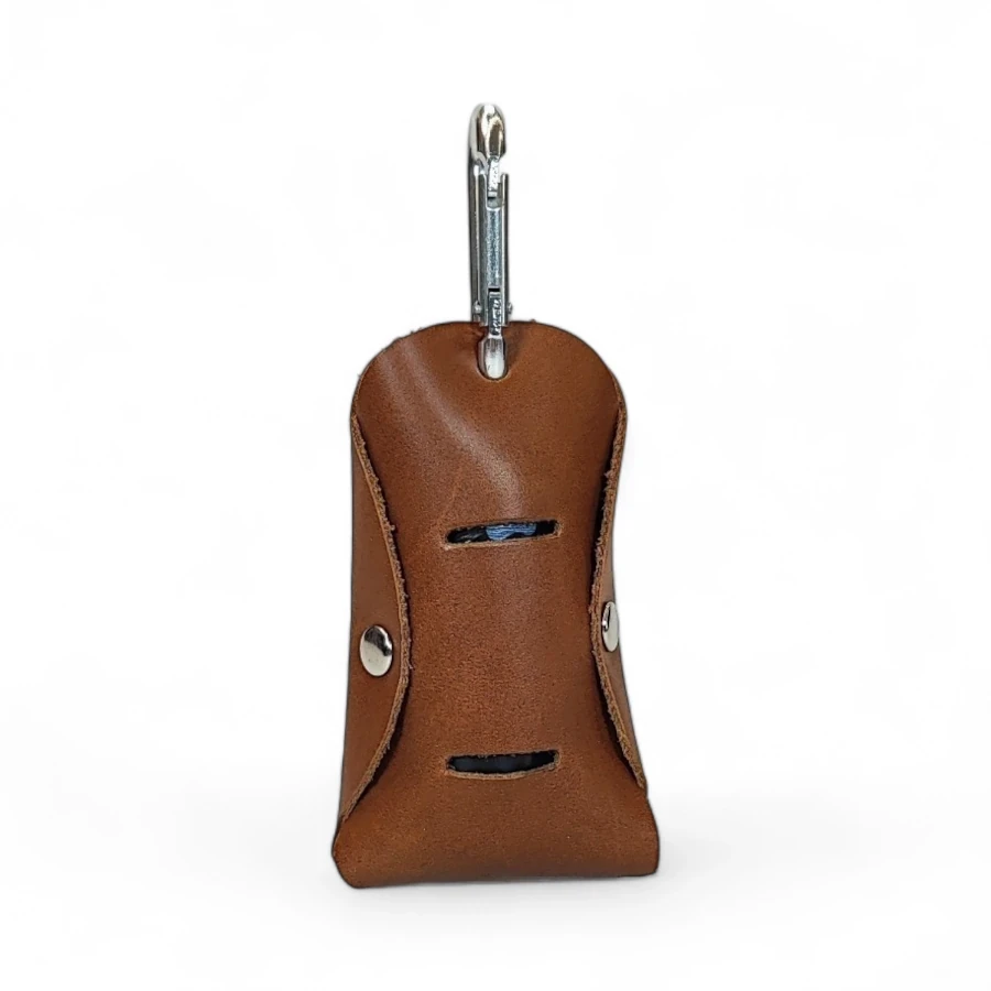 Toscani Gadget porta sacchetti cani in pelle bovina con moschettone