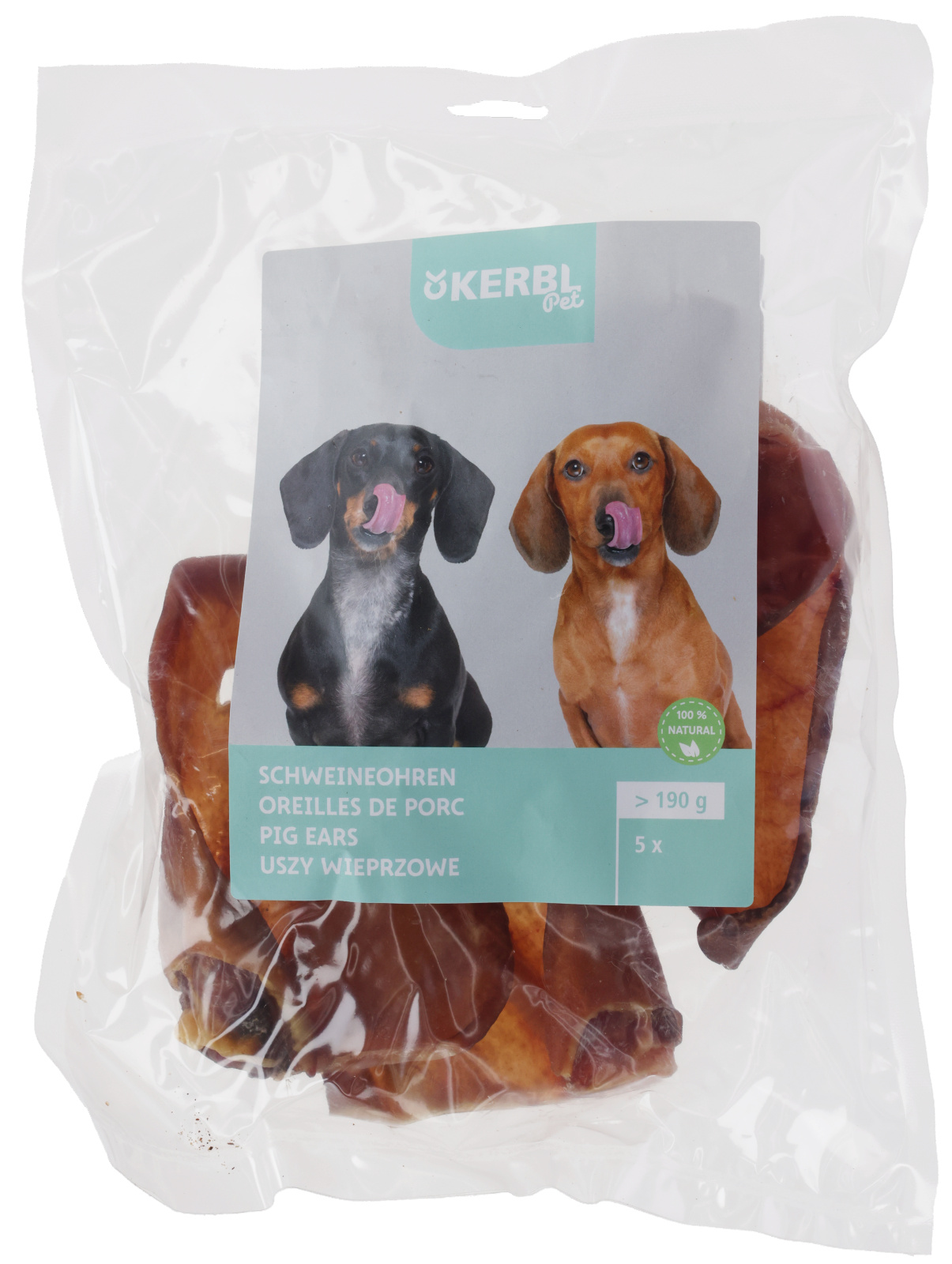 Kerbl Pet Pig Ears Orecchie Maiale Snack Cane Naturale
