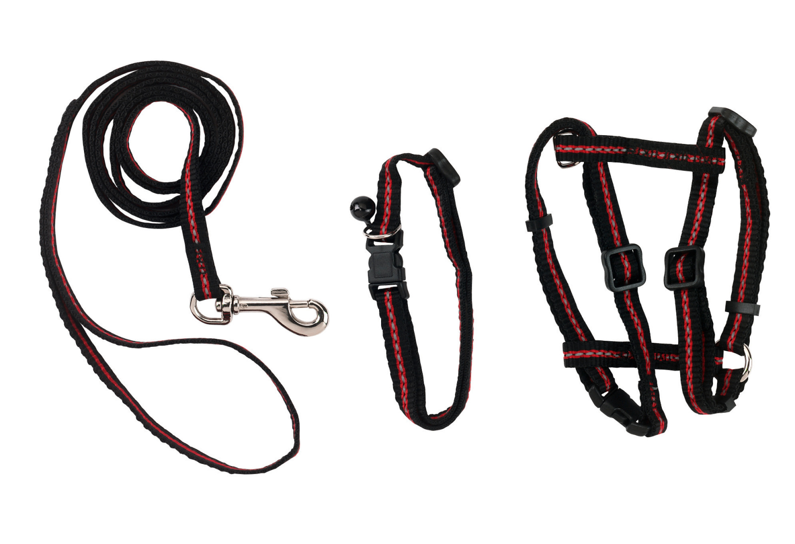 Kerbl Pet Cat Set 3 pezzi pettorina gatto catarifrangente