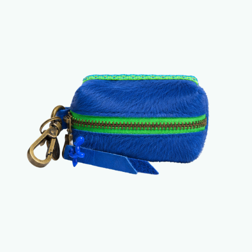 Dog with a Mission Zula porta sacchetti cane blu con moschettone