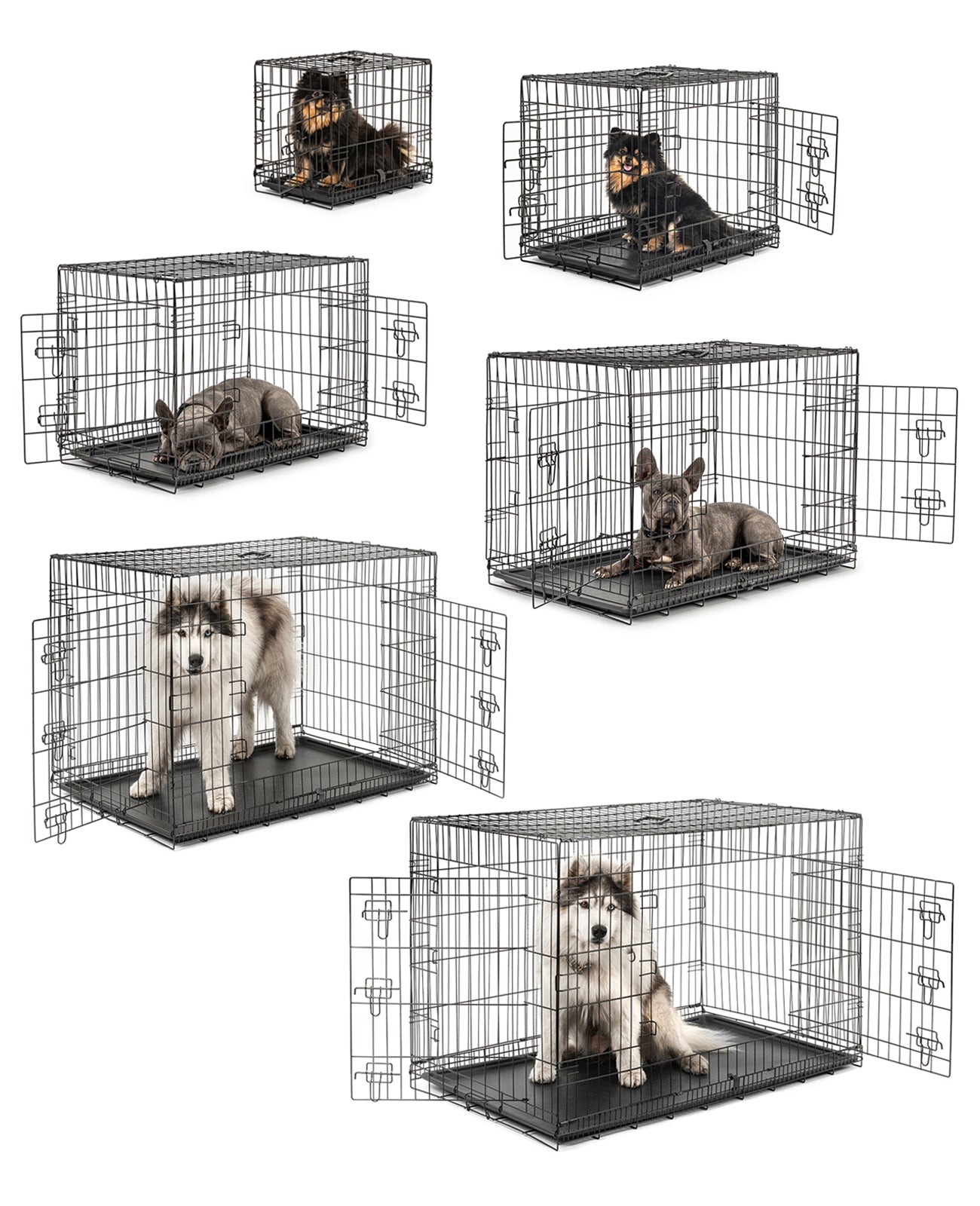 Lionto Hundetransportboxen gabbia cane 122x76x81 cm metallo
