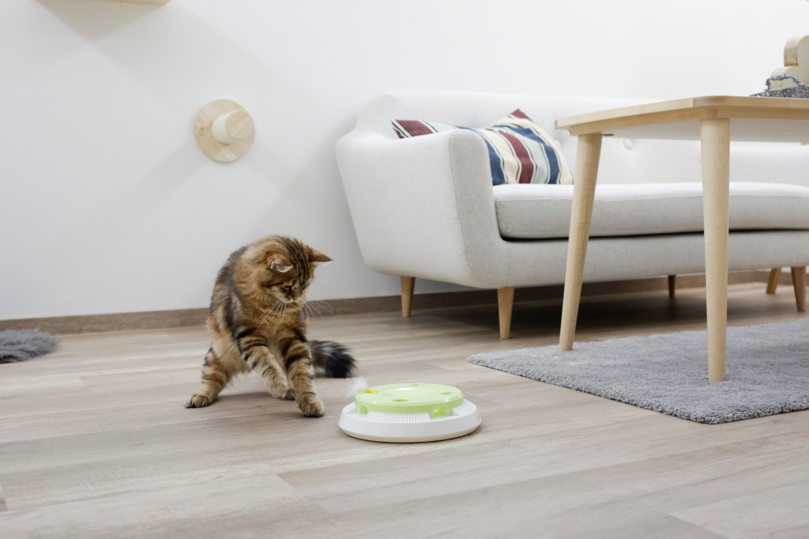 Kerbl Pet Pompom gioco gatto elettronico piuma rotante