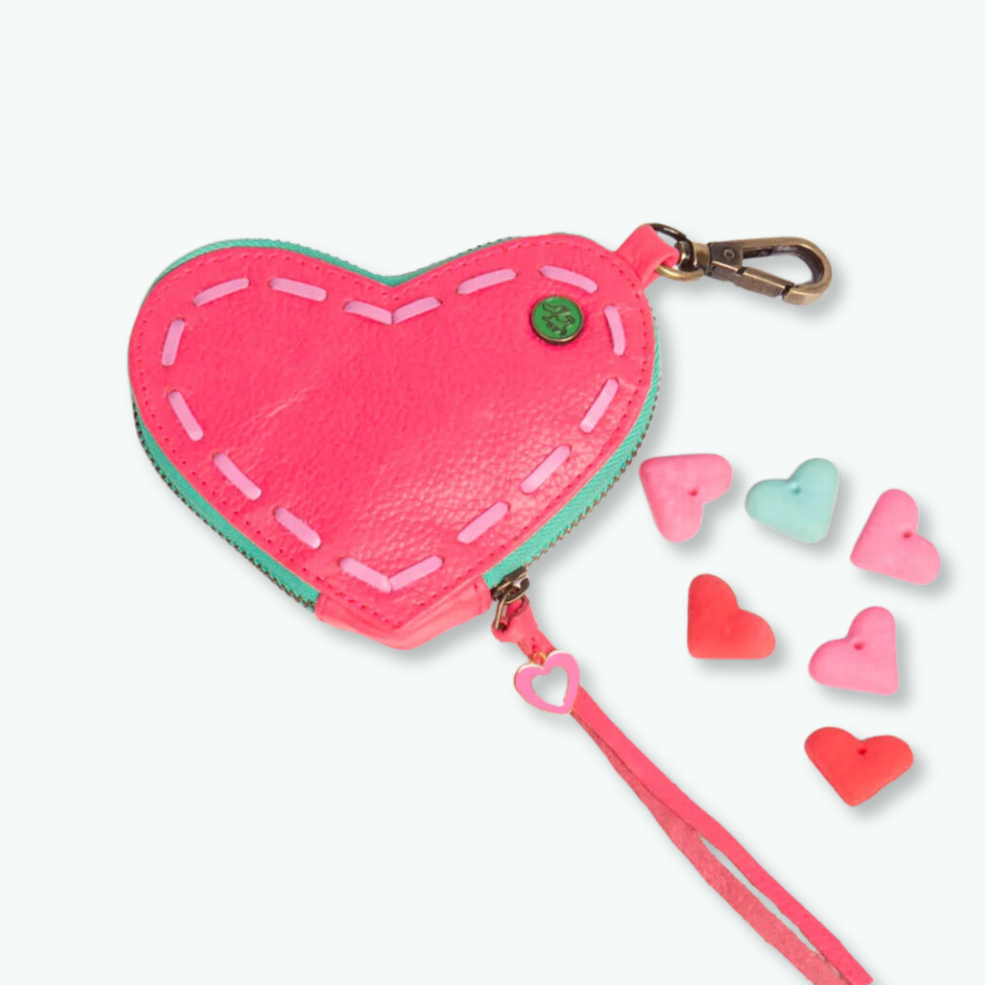 Dog with a Mission Sweety Treatbag sacchetto premi cuore pelle rosa