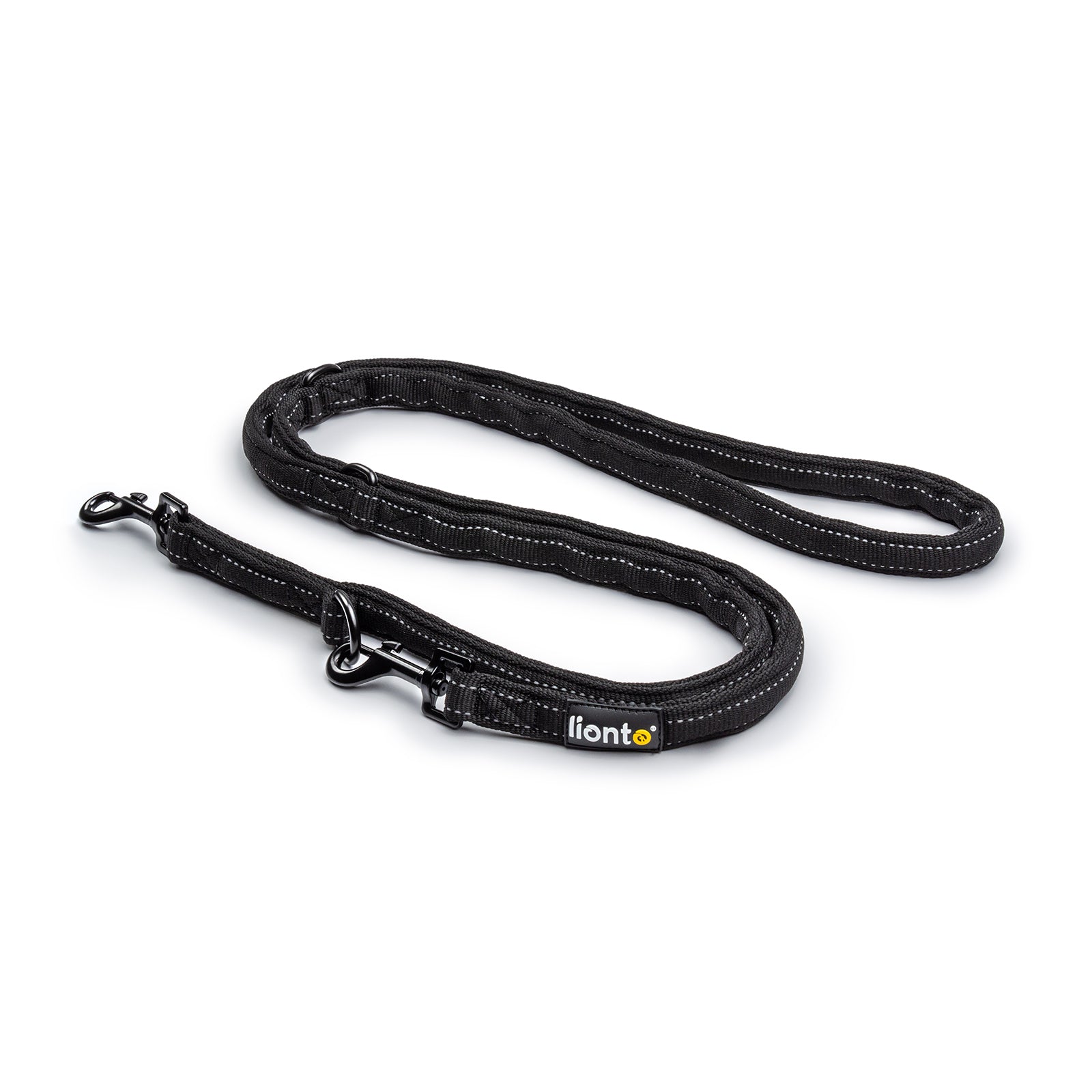 Lionto Hunde-Spaziergang guinzaglio cane 200 cm nero riflettente