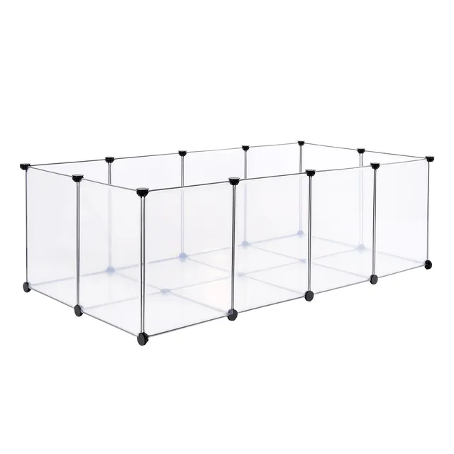 Lionto Kleintiergehege recinto plastica 145x74x47 cm con fondo trasparente